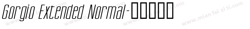 Gorgio Extended Normal字体转换